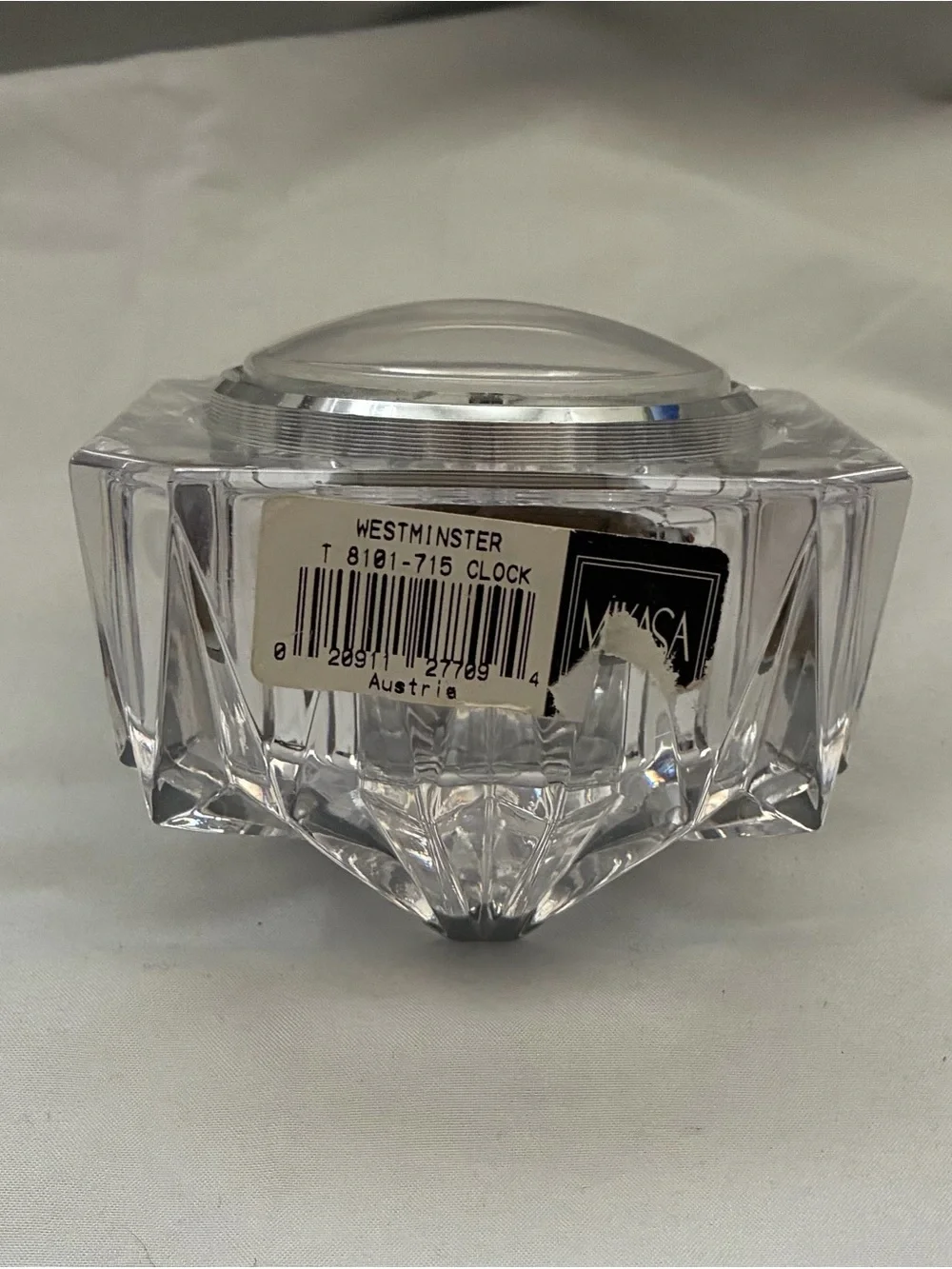 Mikasa Crystal Table Clock